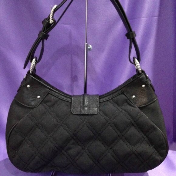 Judith Ripka "Stanton" Quilted Jacquard Bag with Fold Over Lock 0257 - Picture 3 of 4